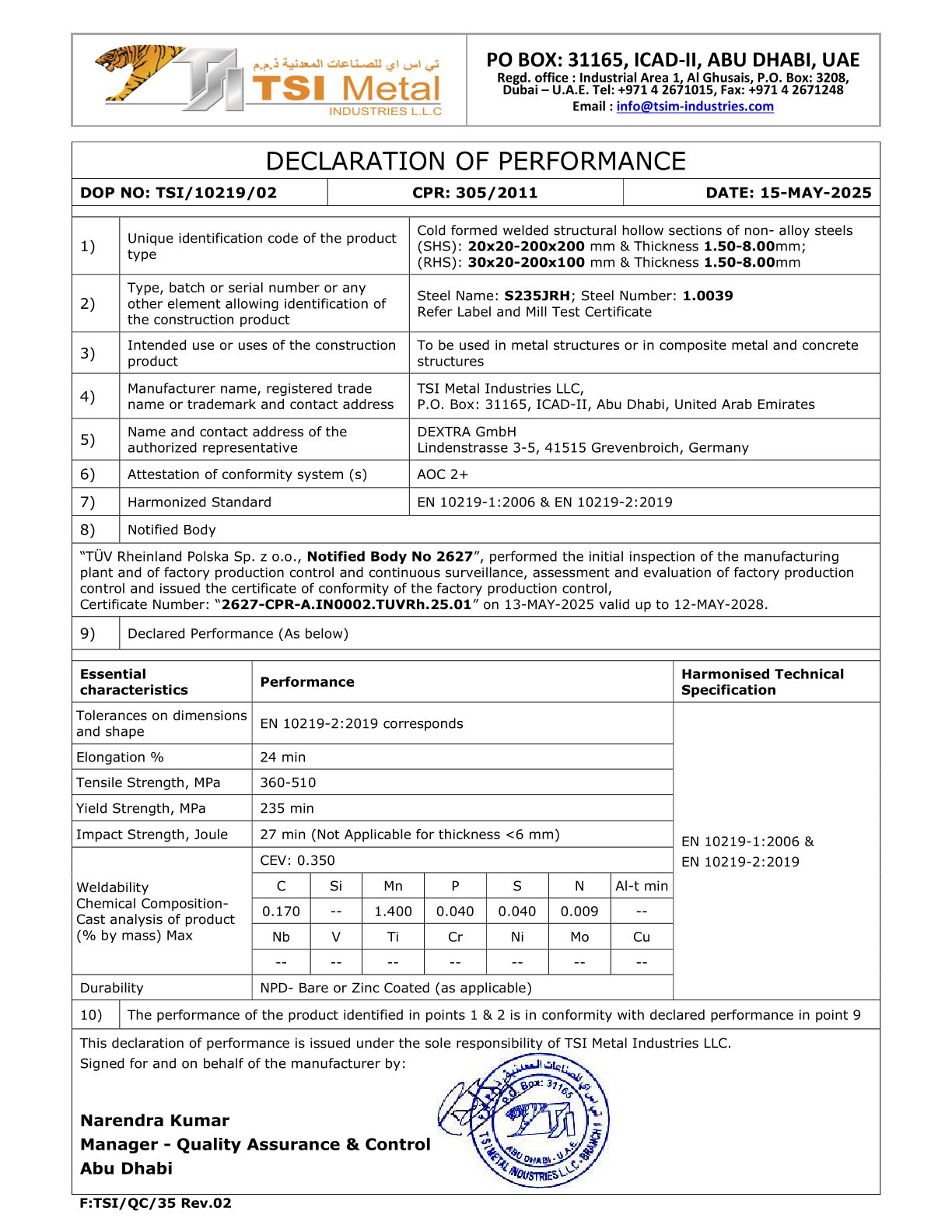Tiger steel industries